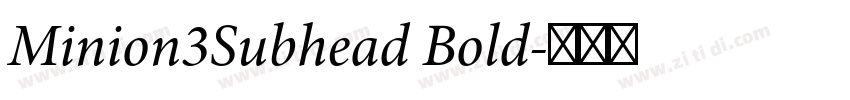 Minion3Subhead Bold字体转换